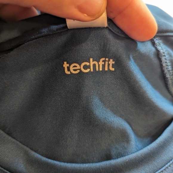 Adidas Dark Teal Techfit Climalite Workout Running Long Sleeve Top Medium - Picture 7 of 7